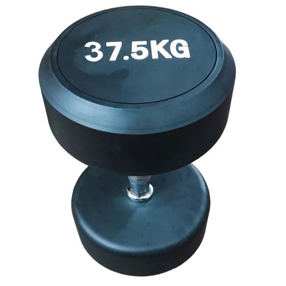 MANUBRIO GOMMATO TONDO DA 37.5 KG CON MANIGLIA CROMATA