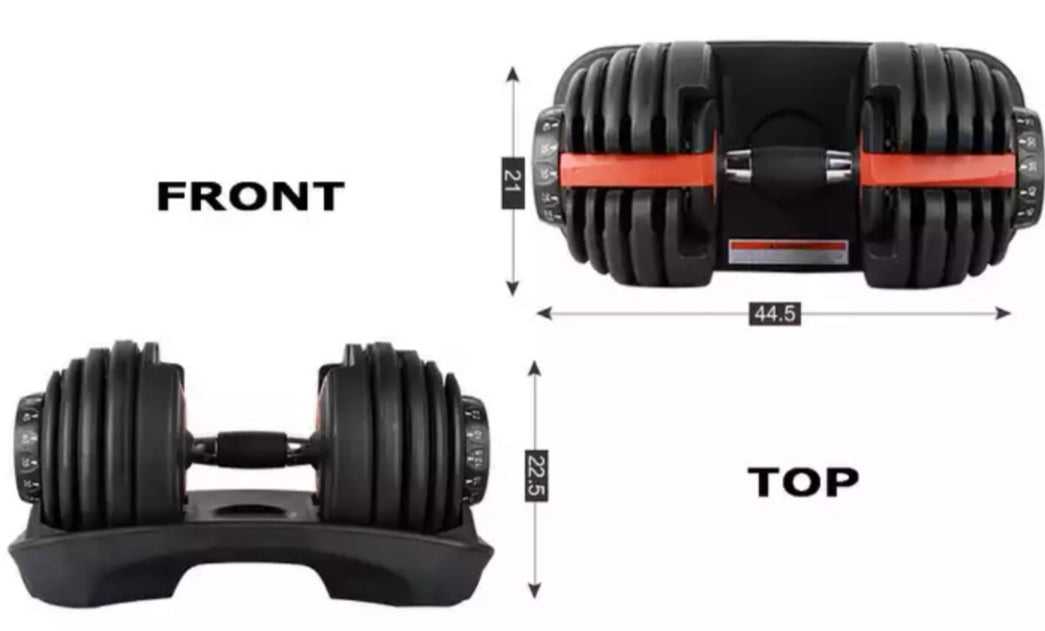 COPPIA MANUBRI REGOLABILI 24 KG  CADAUNO ADJUSTABLE DUMBBELLS GYM PALESTRA BODYBUILDING GYM