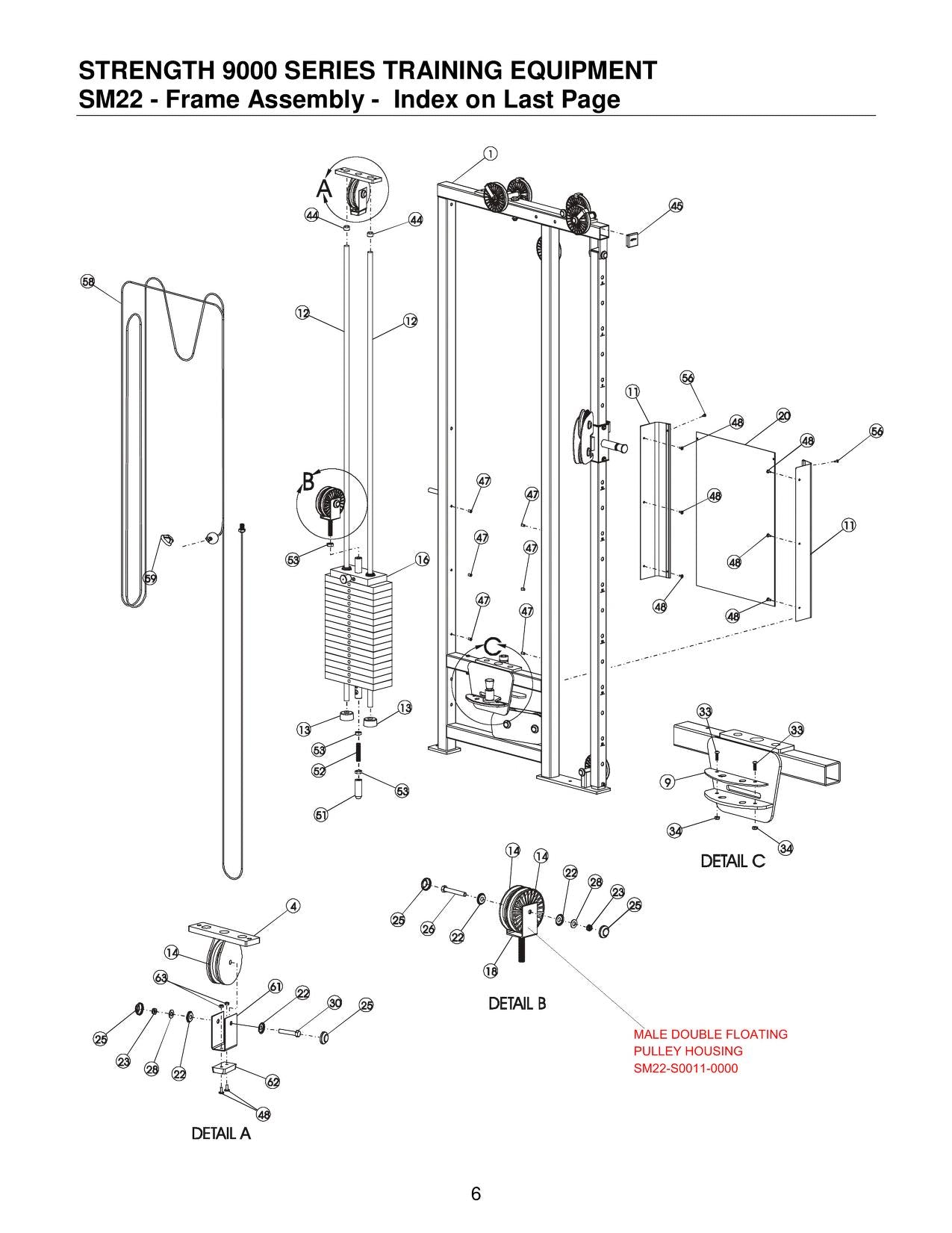CAVO PER MACCHINE LIFEFITNESS - Cavo Assembly 1/8 Wire Cavo 3/16 Coated SM22 Life Fitness - OEM: 9239403