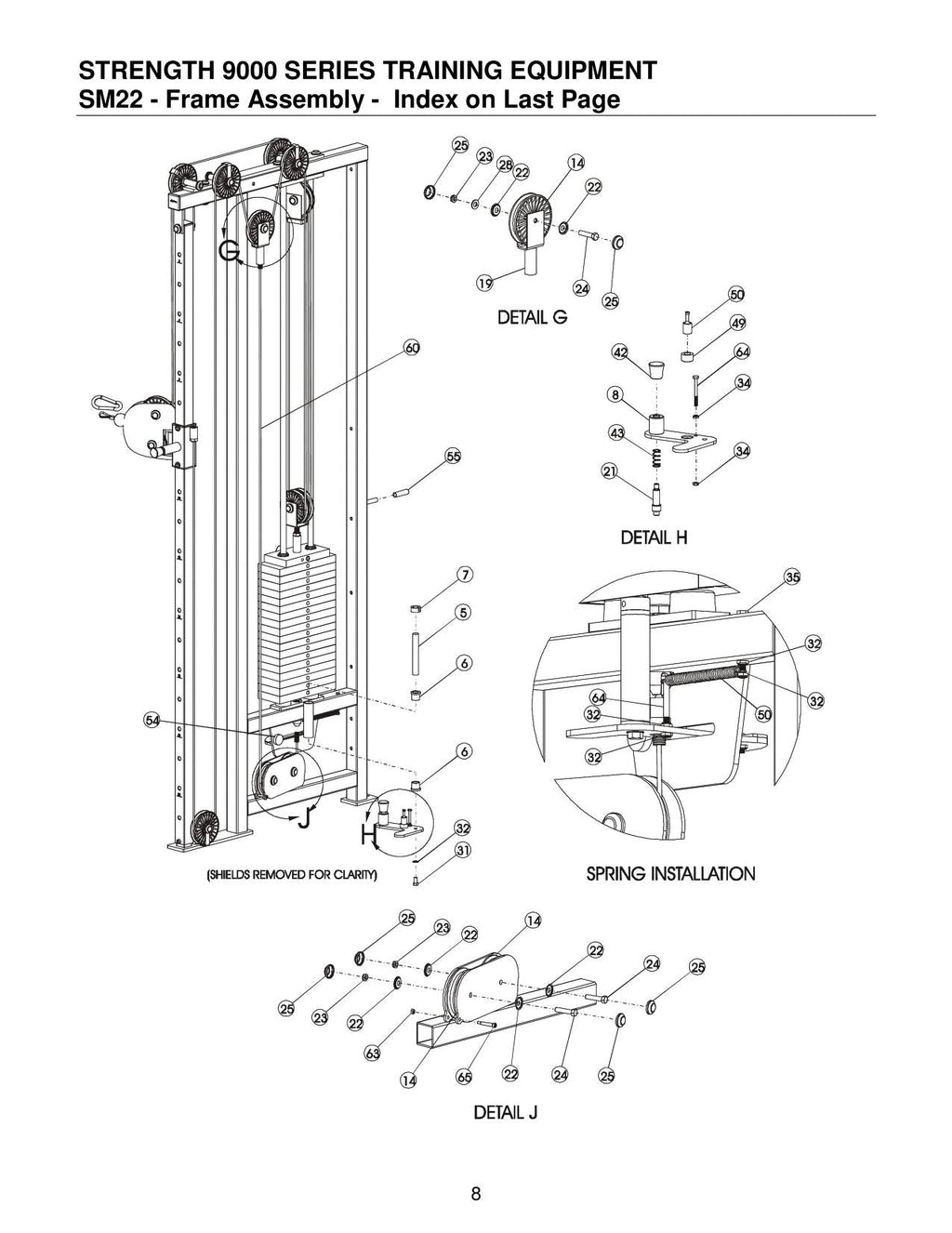 CAVO PER MACCHINE LIFEFITNESS - Cavo Assembly 1/8 Wire Cavo 3/16 Coated SM22 Life Fitness - OEM: 9239403