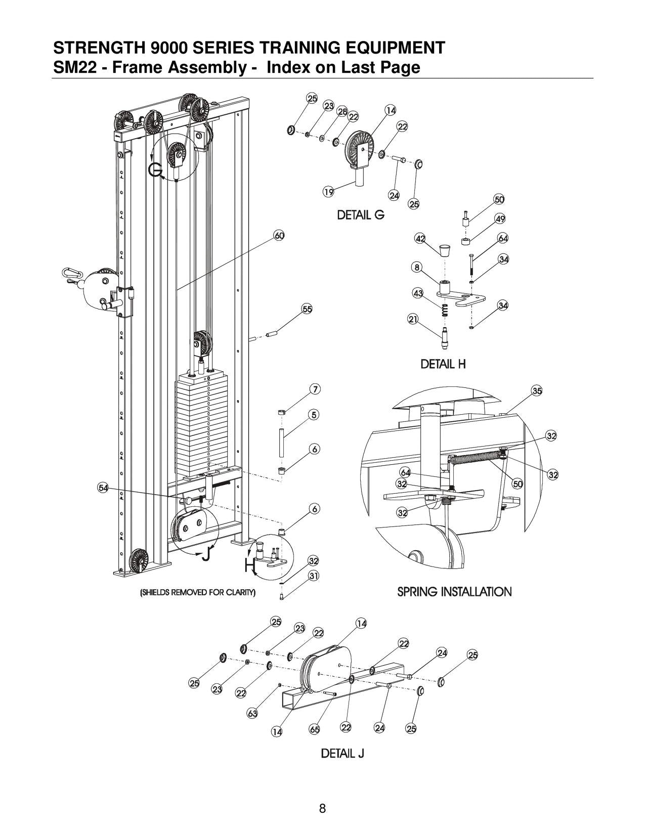 CAVO PER MACCHINE LIFEFITNESS - Cavo Assembly 1/8 Wire Cavo 3/16 Coated SM22 Life Fitness - OEM: 9239403