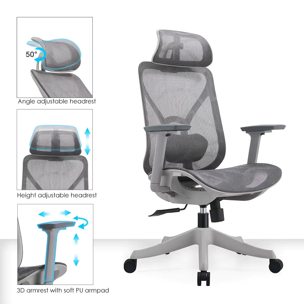 SEDIA ERGONOMICA DA UFFICIO CON SUPPORTO LOMBARE REGOLABILE