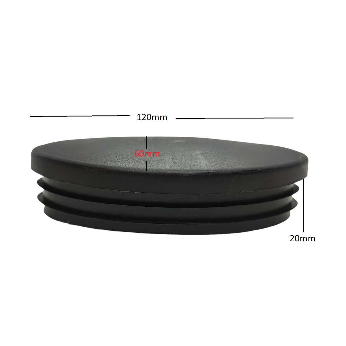 TAPPO OVALE ELLITTICO 120*60 COMPATIBILE TECHNOGYM SELECTION PE ALETTATO TELAIO