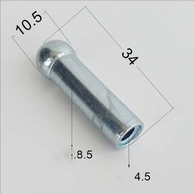 TERMINALE SFERA PALLA A PRESSARE CRIMPARE PER CAVO ACCIAIO - SFERA 10,5 MM - FORO 4,5 MM