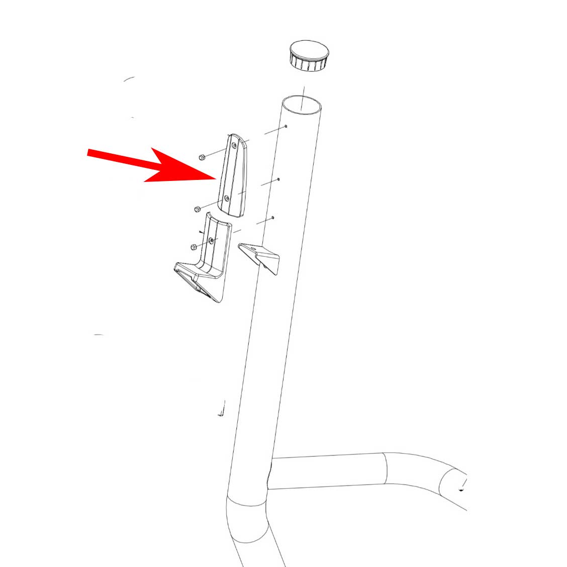 PROTEZIONE  BILANCIERE TECHNOGYM ELEMENT INCLINED BENCH - PANCA INCLINATA